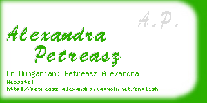 alexandra petreasz business card